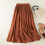 Women's Plus Size Vintage A-Line Maxi Skirt with Elastic 1
