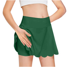 Girls Tennis Skorts High Waist Lightweight Green Size 13-14