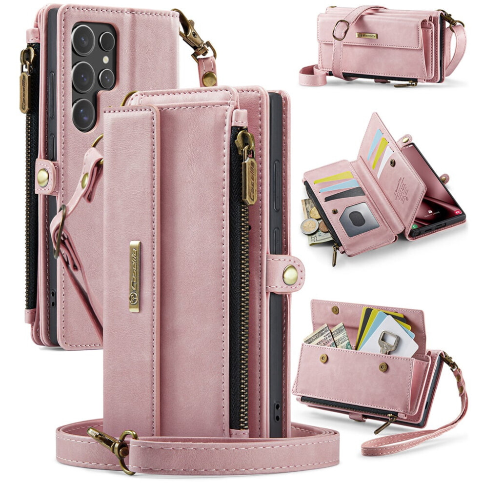 Caseme Wallet Case For Samsung Galaxy S25 Ultra 5G Pink 941196053169