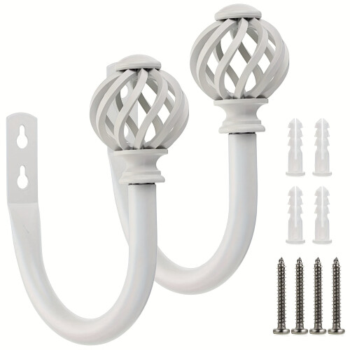 Metal Curtain Holdbacks Golden Wall-Mounted Tie Back Hooks