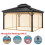 Gazebo mosquito netting 4-panel zippered screen walls for 1