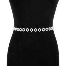 Flower Pearl Waist Necklace Women Hollow Design