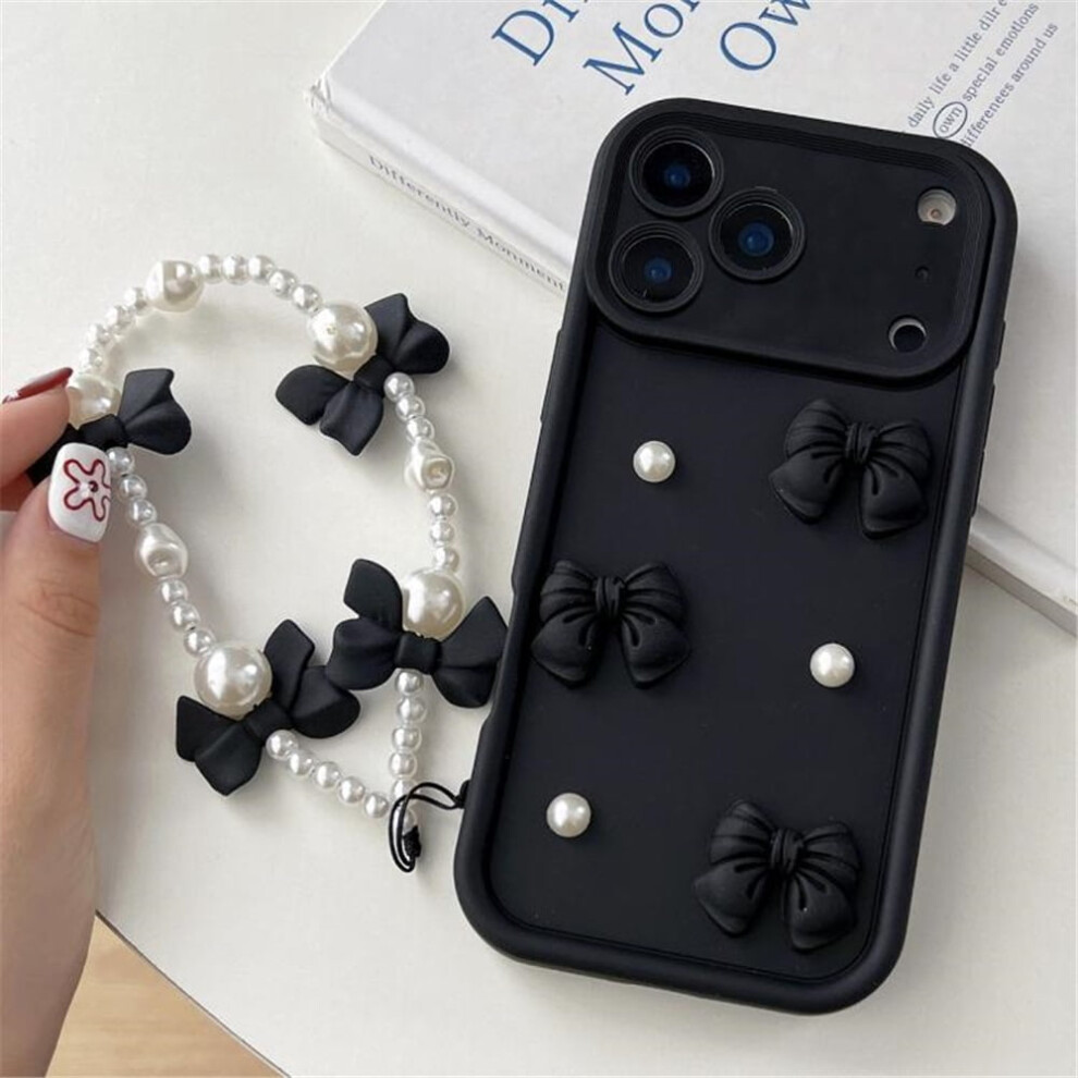 Iphone 17 Pro Case Soft Silicone Shockproof 3D Bow Pearl White 941196032676