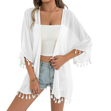 Women's Crochet Beach Cover-Up Kimono Cardigan