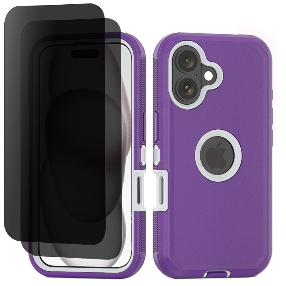 Iphone 16 Heavy Duty Shockproof Case With Privacy Screen 941196049889