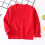 Kids Solid Knit Cardigan Long Sleeve Button Down Red Size 2
