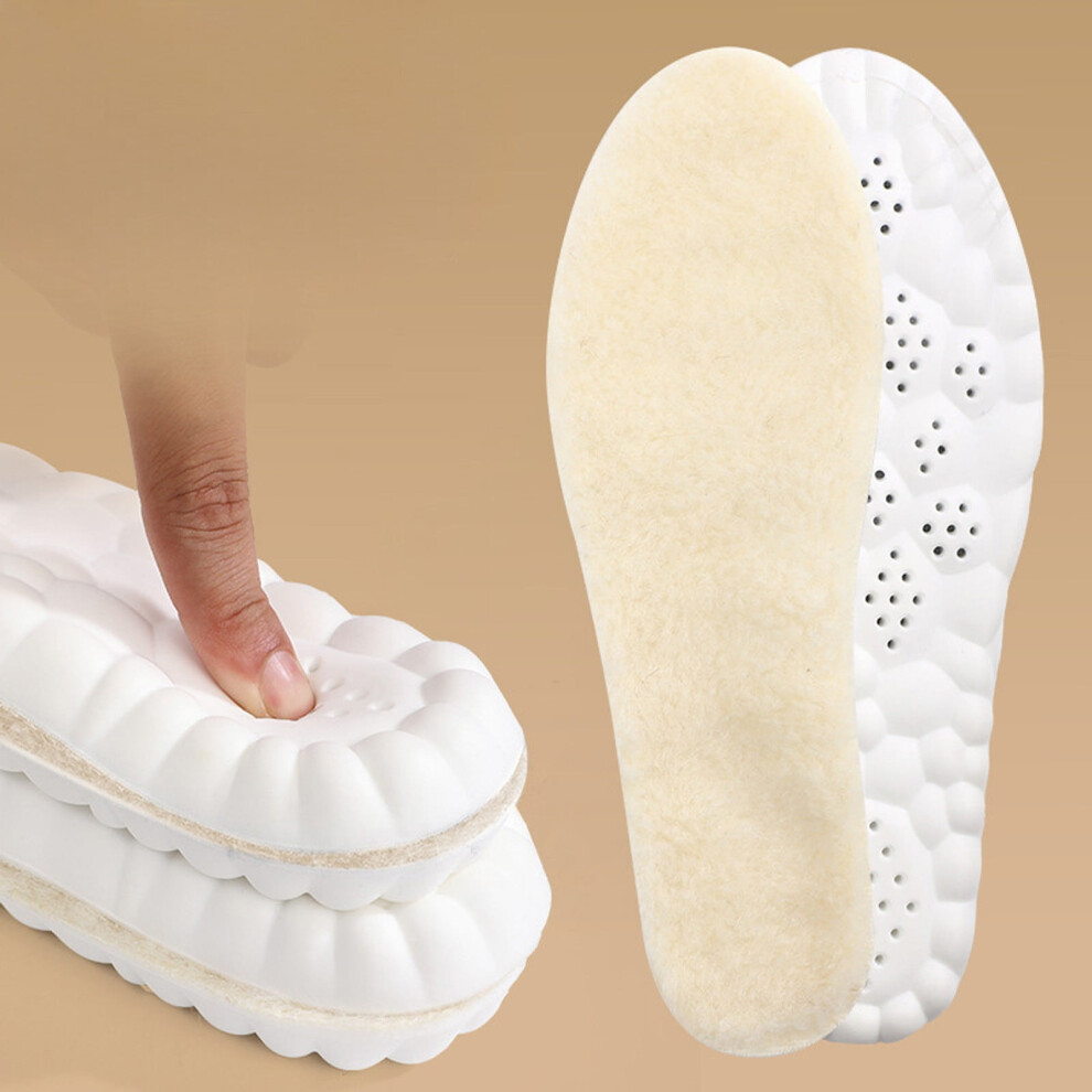Thermal Wool Cashmere Insoles Breathable Antibacterial 1
