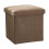 Coffee-Colored Foldable Storage Stool Home Decor Durable 1