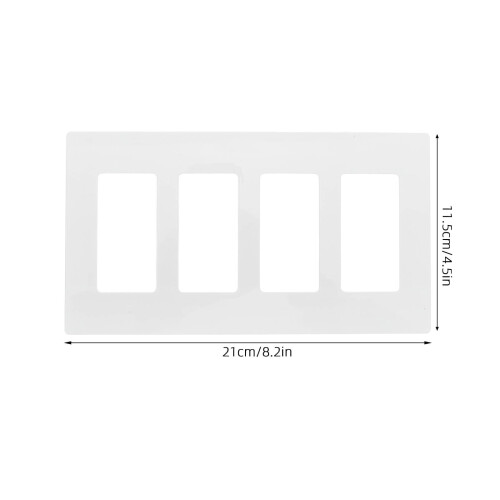 Light Switch Cover Plate Screwless 4-Gang 1