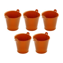 Galvanized Metal Ice Bucket with Handle 5 pcs