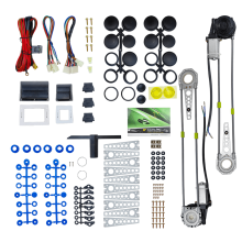 Universal 2-Door Power Window Conversion Kit with Switches