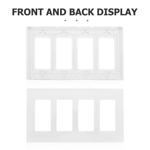 Light Switch Cover Plate Screwless 4-Gang 2