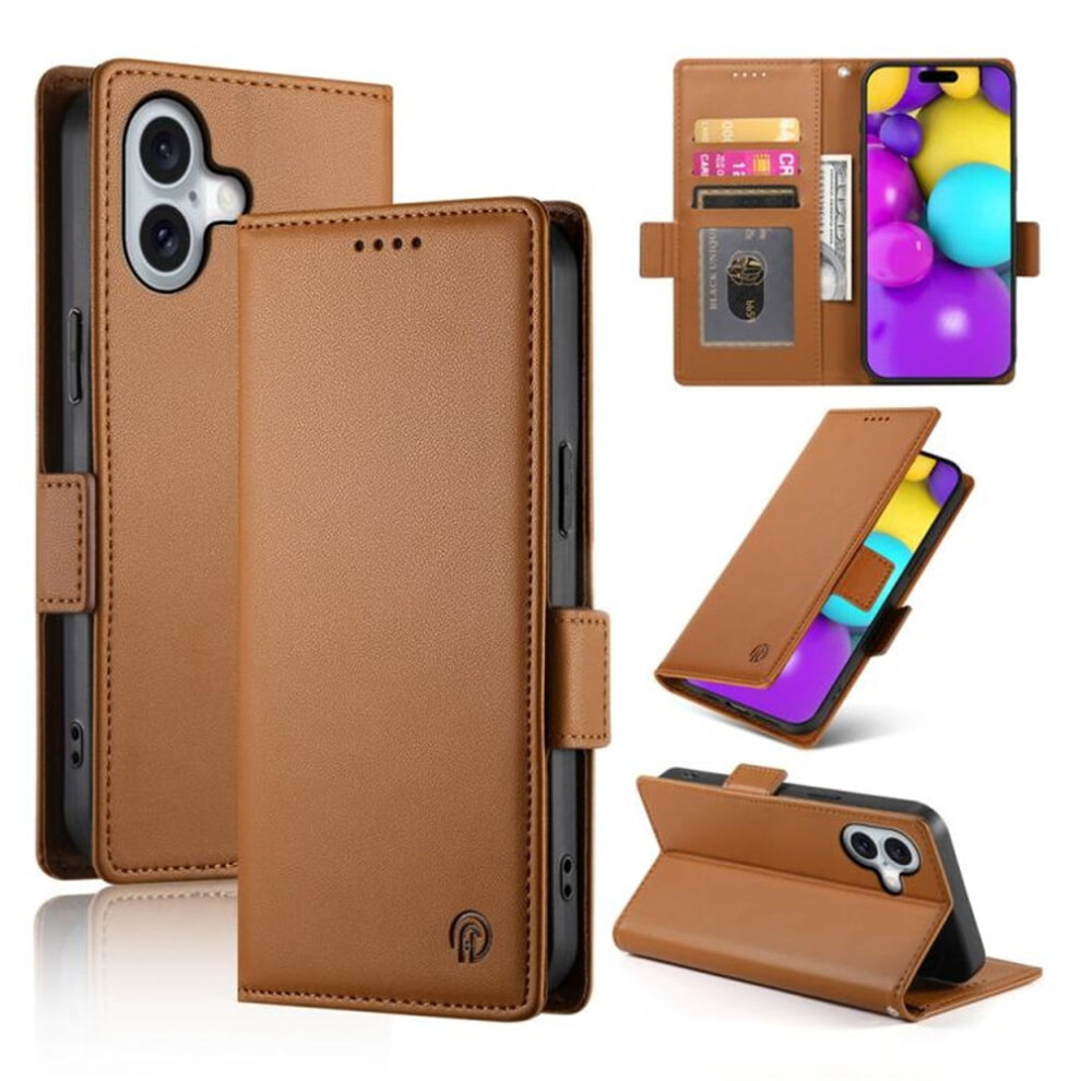 Iphone 16 Wallet Case Pu Leather Flip Card Holder Frosted 9418476994555