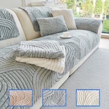 Thickened 35x70in Non-Slip Breathable Couch Cover for 3-Seat Wool Sofa – Compatible with Straight Sofas