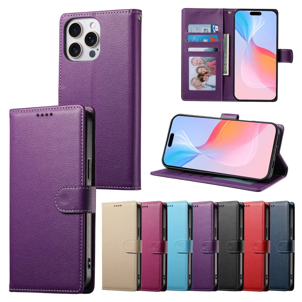 Leather Wallet Phone Case For Iphone 16 Pro Max To Iphone 9178400877735