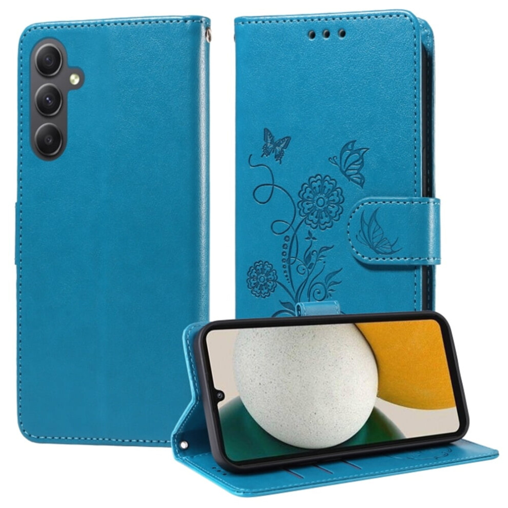 Butterfly Flower Flip Leather Case For Samsung Galaxy A34 5G 9130661399937