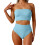 Women's Bandeau Bikini Set Strapless High-Waisted Two-Piece 1