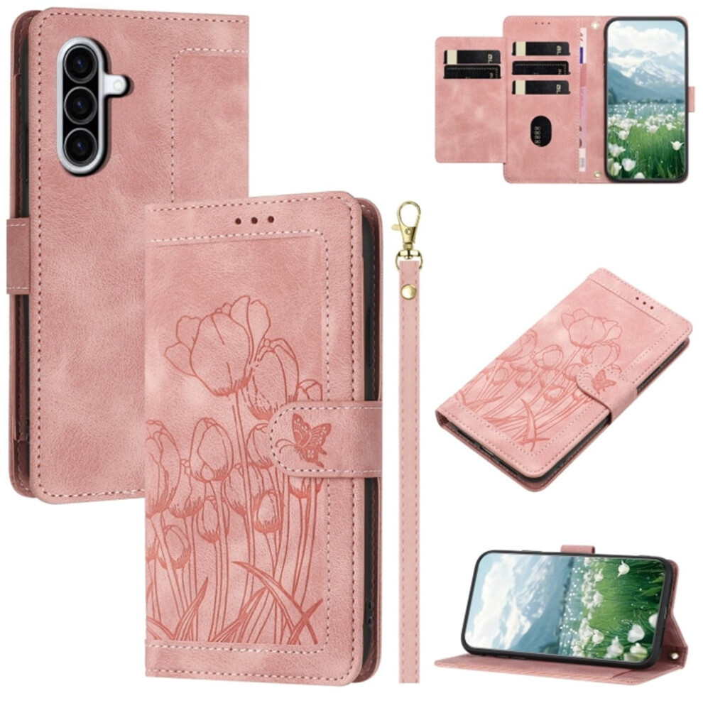 Leather Flip Wallet Case For Samsung Galaxy A36 5G Pink 9130661380423