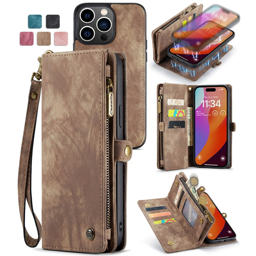 Caseme Leather Iphone 15 Pro Max Case Â 2-In-1 Detachable 9130661391450
