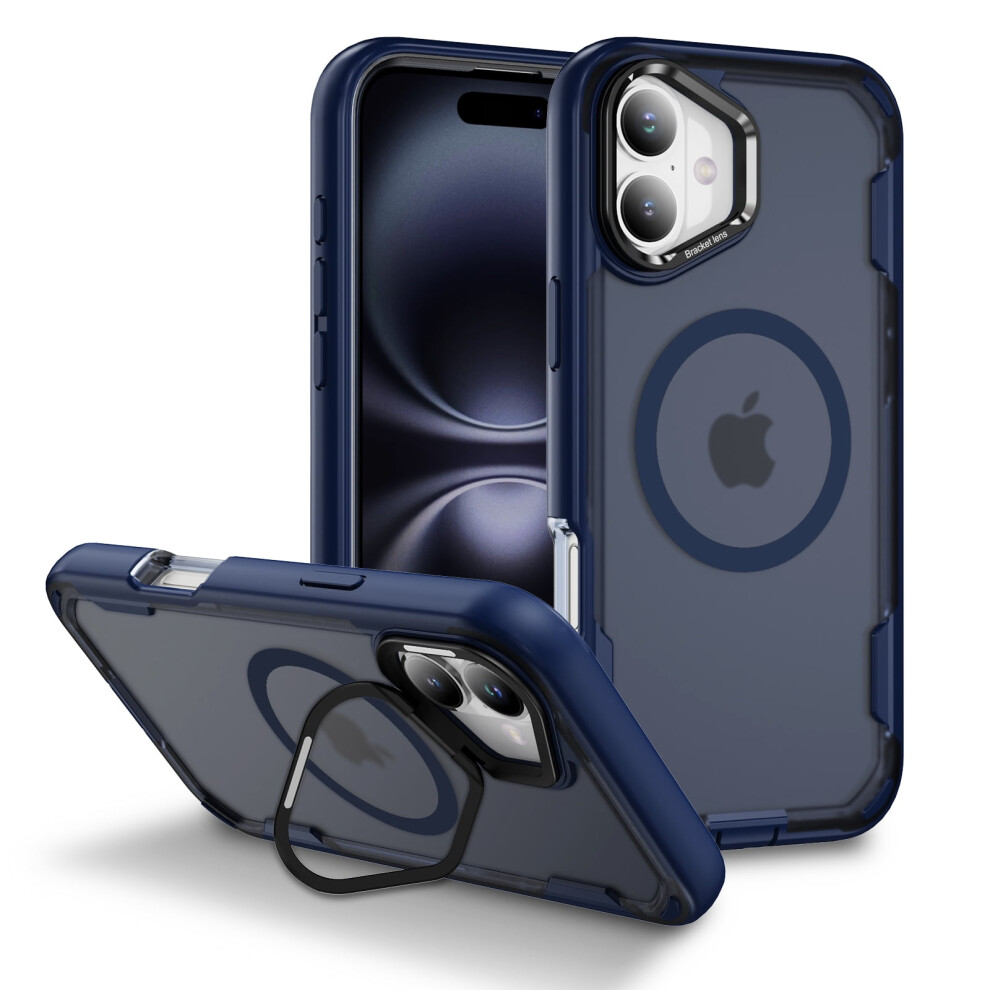 Iphone 16 Case With Stand Magsafe Compatible Rugged Blue 9130661405072