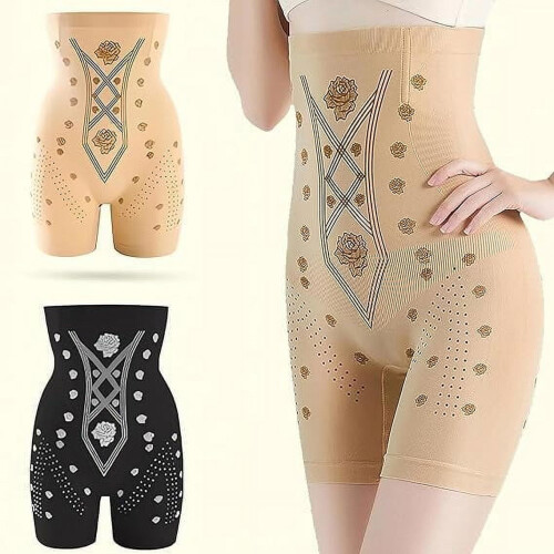 Women's High-Waisted Body Shaping Shorts with Negative Ion 1