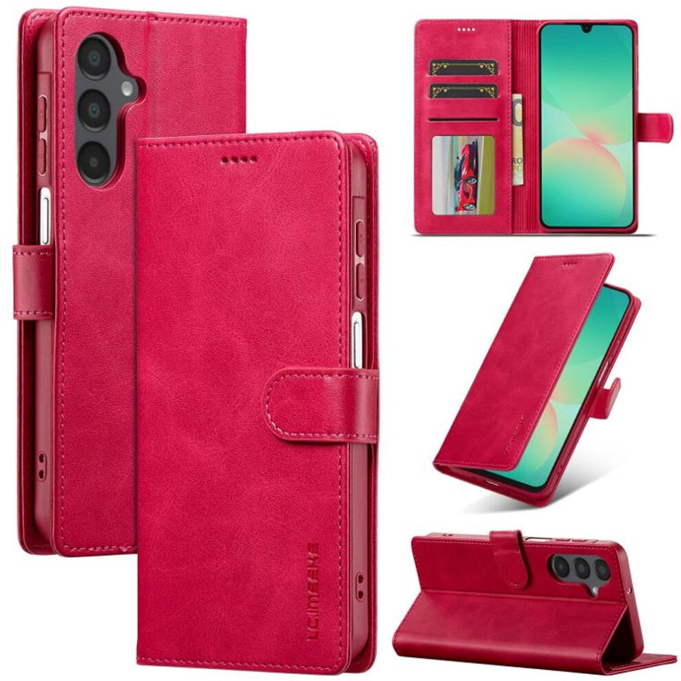 Pu Leather Flip Case For Samsung Galaxy S25 Fe 5G 6.7" Red 9152228002463