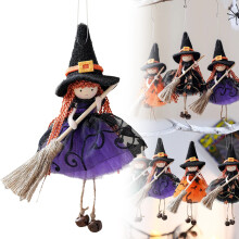 Halloween Doll Pendant Purple Decorative Ornament Cloth One