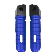 Motorcycle Rear Footrests Anti-Slip Blue 1 Pair