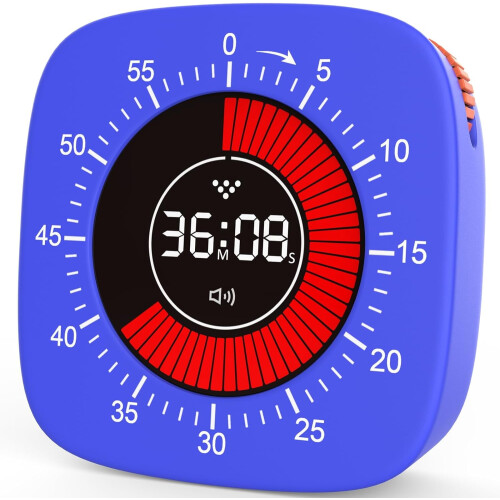 Visual Timer for Kids and Adults – Rechargeable with 4