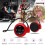 Red Bluetooth Sports Headphones wrap-around foldable with 1