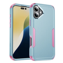 Stevige bumperhoes voor iPhone 16 Plus met 3 lagen, schokbestendig.