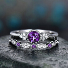 Women's fashion ring couple set size 9
