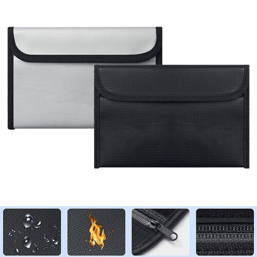 Fireproof Waterproof Document Bag Black 2