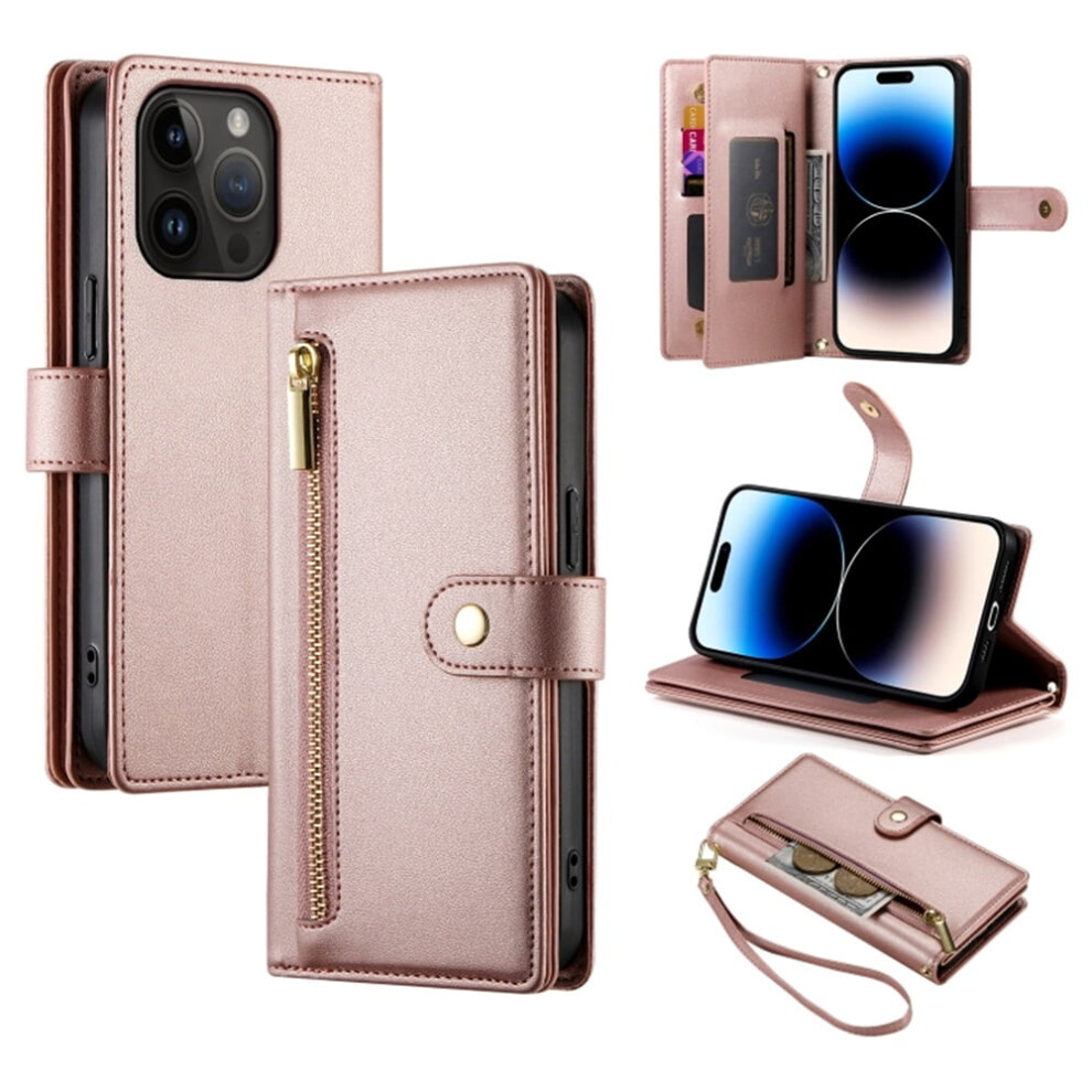 Iphone 14 Pro 6.1 Inch Wallet Case Leather Pink 9130661394826