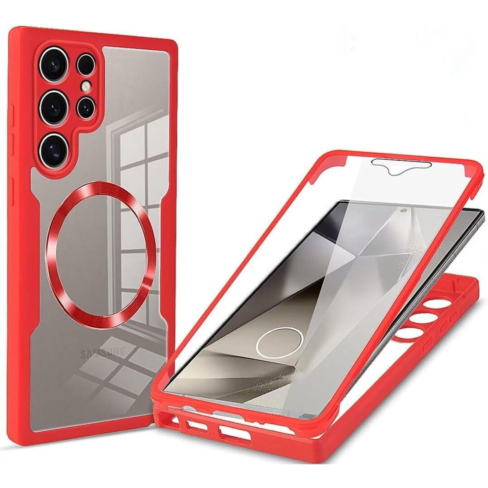 Galaxy S22 Ultra Rugged Clear Hybrid Case With Screen 9165521147809