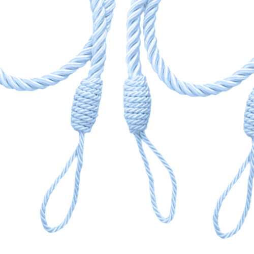 Rope Curtain Tiebacks with Tassels Blue 2 pcs 70 cm 1