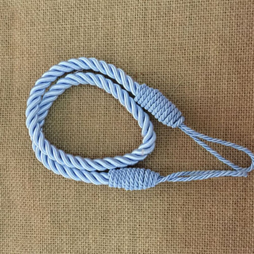 Rope Curtain Tiebacks with Tassels Blue 2 pcs 70 cm 2