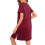 Women's Lightweight Winter Robe with Pockets Wine XL 4