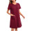 Women's Lightweight Winter Robe with Pockets Wine XL 5