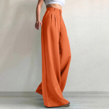 Women's High Waisted Straight Wide Leg Office Pants Pure
