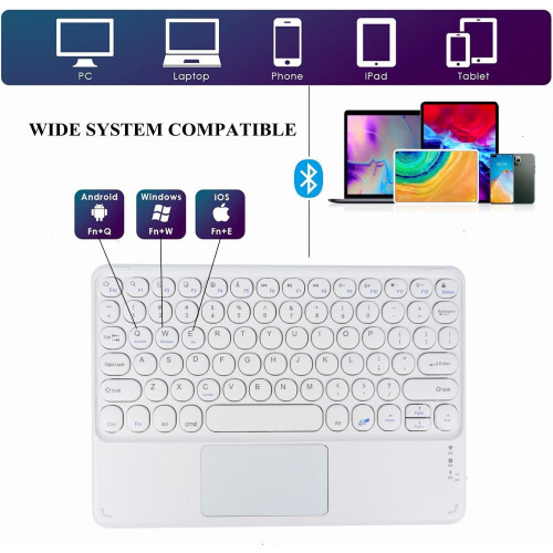 Wireless Bluetooth Keyboard with Touchpad Yellow 1