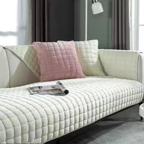 Rutschfester Samtsofabezug für 3-Kissen- und L-förmige Sofas