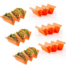 Taco Holder Stand Set of 6 Orange