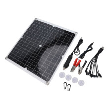 Kit de painel solar de 50 W, carregador de bateria de 12 V com tecnologia Dual