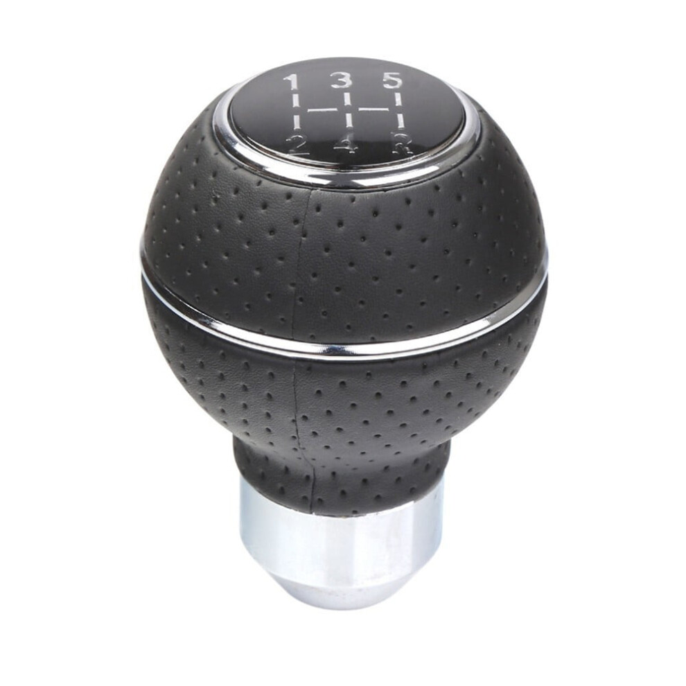 Leather Gear Shift Knob 5-Speed For Manual Cars And Trucks 9170372590407