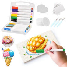 Foam Art Kit for Kids: Texture Sheets, Markers, Watercolor