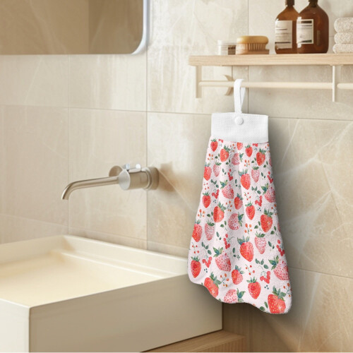 Strawberry Kitchen Hand Towels breathable machine washable 2