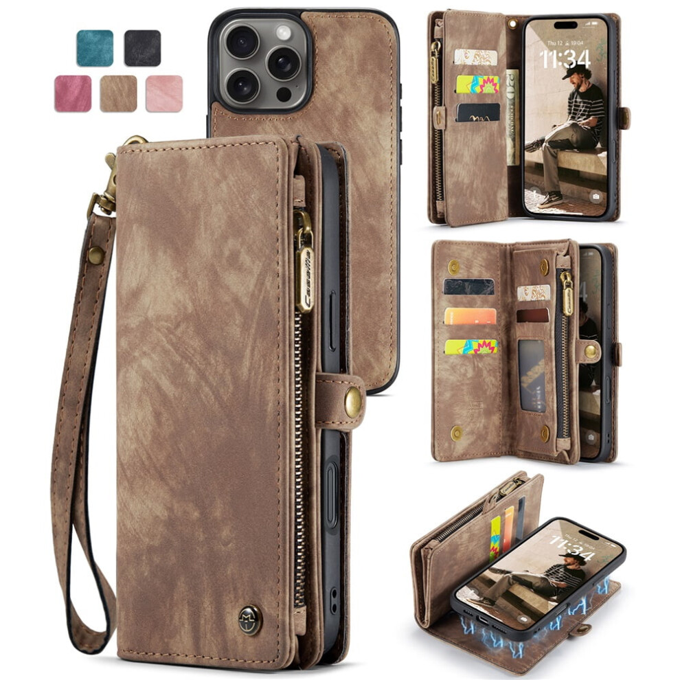 Caseme Leather Iphone 16 Pro Max Case With Detachable 9165521151806