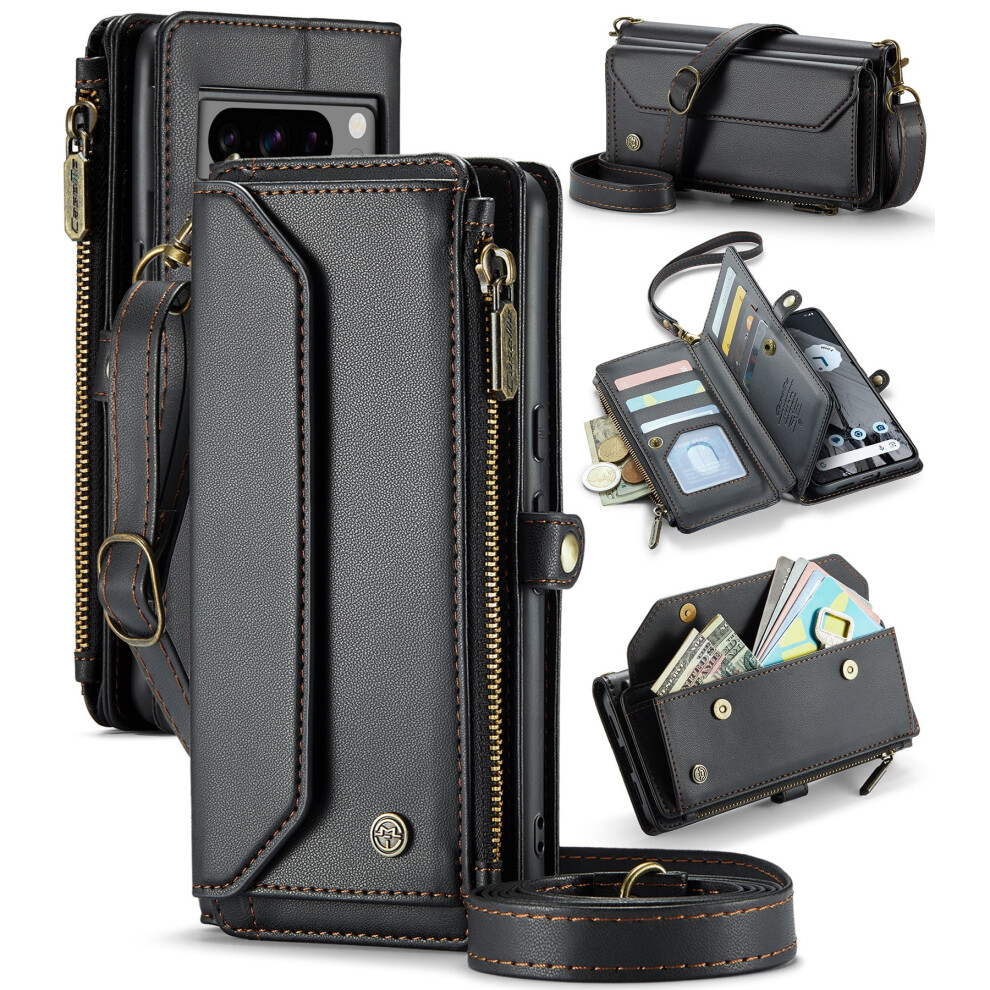 Caseme Leather Wallet Case For Google Pixel 8 Pro 6.7 Inch 9170372598625