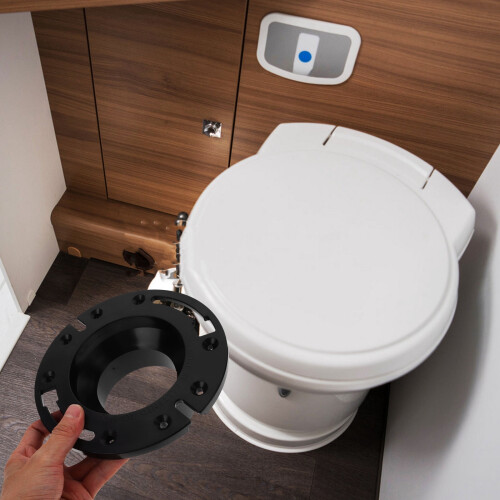 Toilet Seal Ring Black ABS 1 Set 1